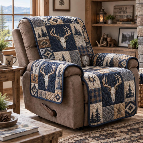 Rustic Deer Heritage Quilted Sofa Cover NCU0DV10176