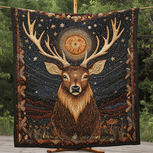 Rustic Doe Quilted Blanket NCU0DK3434