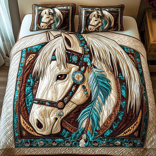 Rustic Elegance 3-Piece Quilted Bedding Set NCU0VH1689