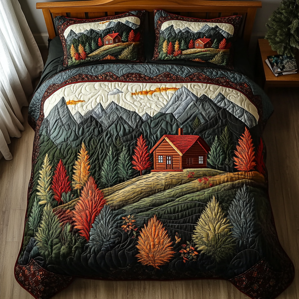Rustic Escape 3-Piece Quilted Bedding Set NCU0DK8647