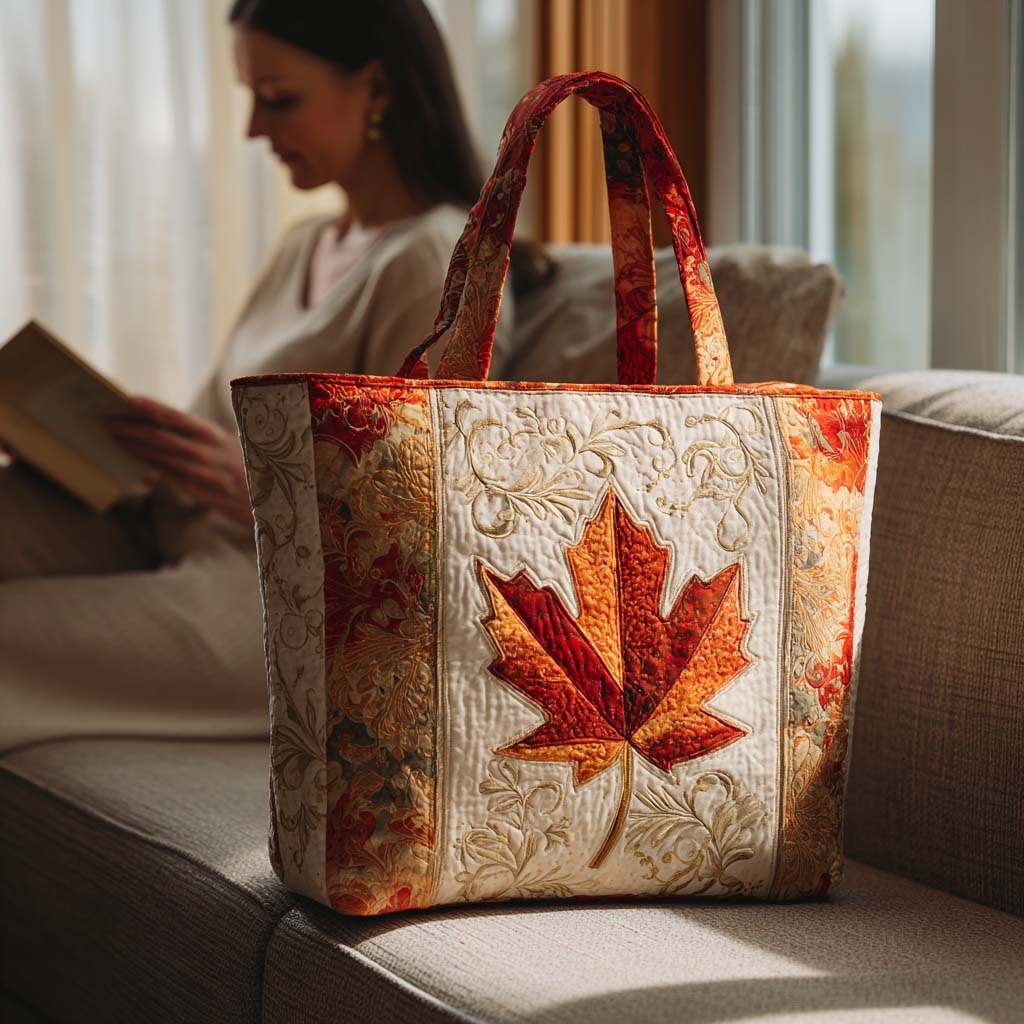 Rustic Fall Quilted Tote Bag NCU0NT9050
