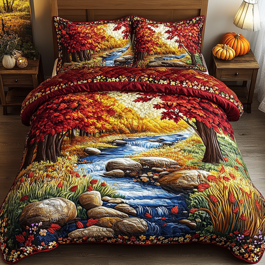 Rustic Falls 3-Piece Quilted Bedding Set NCU0VL2838