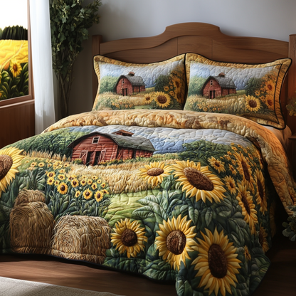Rustic Farm 3-Piece Quilted Bedding Set NCU0VH4634