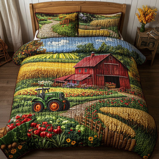 Rustic Farmhouse 3-Piece Quilted Bedding Set NCU0NT6143