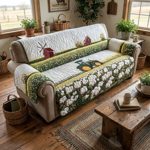 Rustic Field Escape Quilted Sofa Cover NCU0PT11404