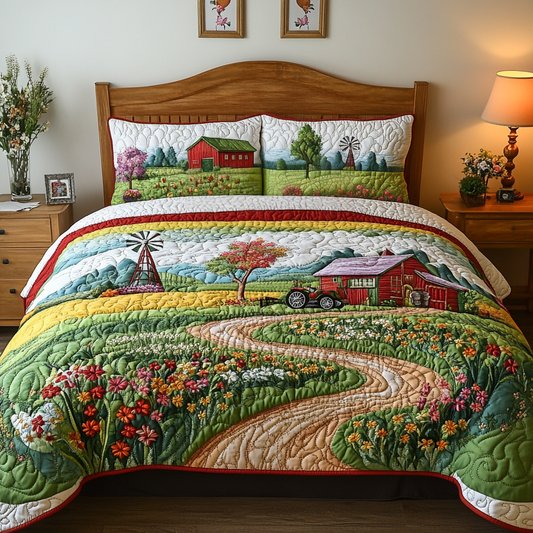 Rustic Fields 3-Piece Quilted Bedding Set NCU0VH4053
