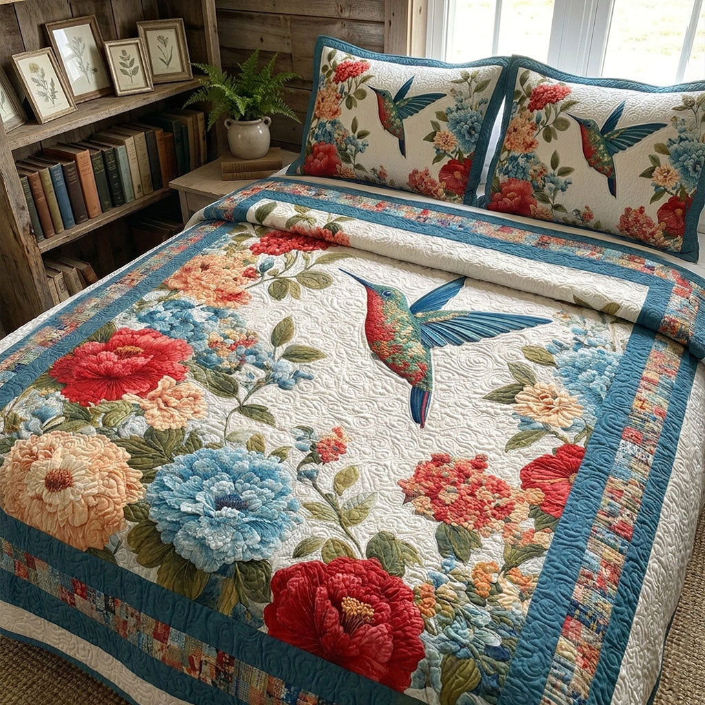 Rustic Flight Garden 3-Piece Quilted Bedding Set NCU0PT11463