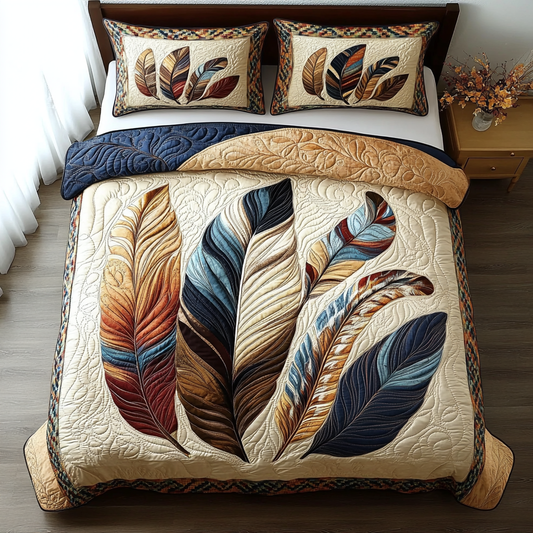 Rustic Flight 3-Piece Quilted Bedding Set NCU0DV4284