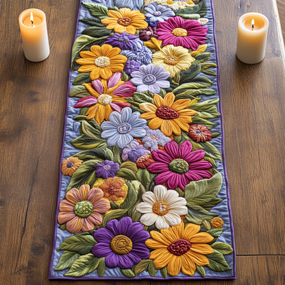 Rustic Flowers Quilted Table Runner NCU0VH5202