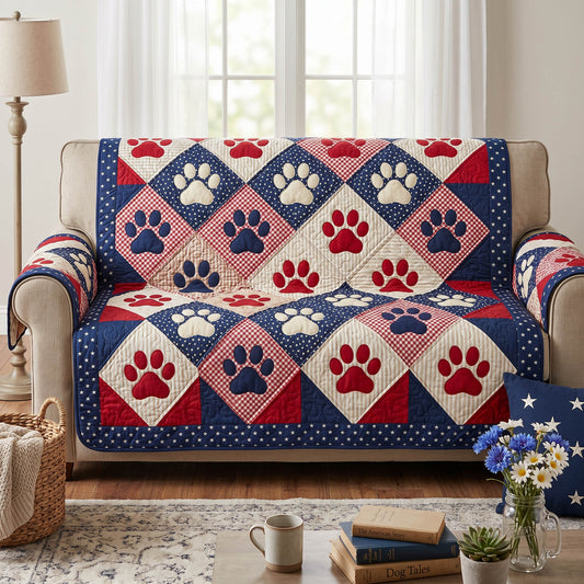 Rustic Freedom Quilted Sofa Cover NCU0TD2793