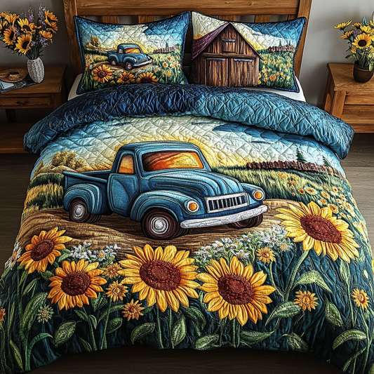 Rustic Garden 3-Piece Quilted Bedding Set NCU0VL2030