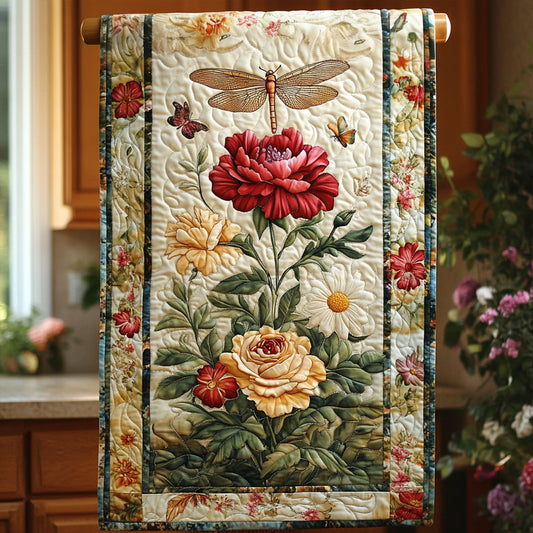 Rustic Garden Beauty Quilted Table Runner NCU0PT4501