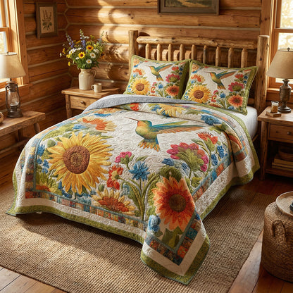 Rustic Garden Harmony 3-Piece Quilted Bedding Set NCU0PT11464