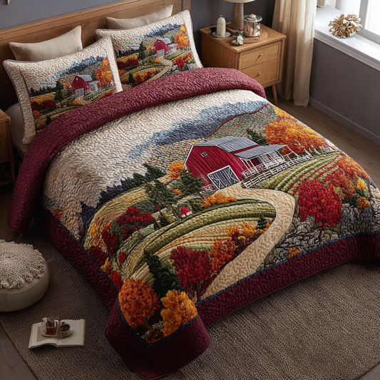 Rustic Glow 3-Piece Quilted Bedding Set NCU0DK8657