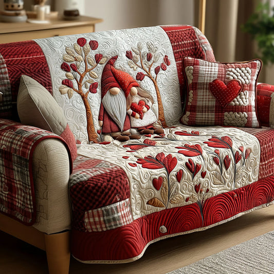 Rustic Gnome Lane Quilted Sofa Cover NCU0PT10947