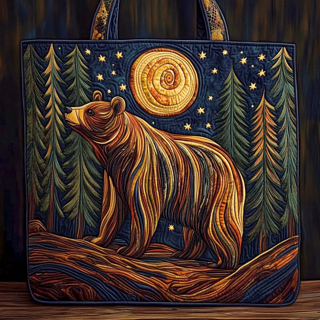 Rustic Grizzly Quilted Tote Bag NCU0XD1179 – Vantique