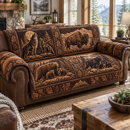 Rustic Guardians Quilted Sofa Cover NCU0DV10112