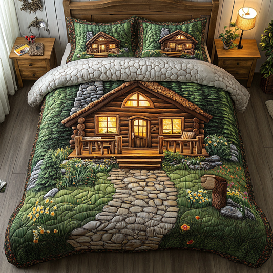 Rustic Haven 3-Piece Quilted Bedding Set NCU0DK7044