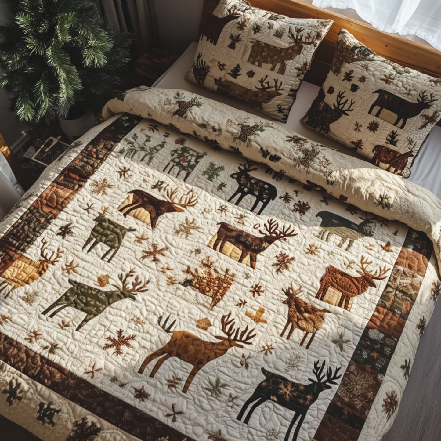 Rustic Haven 3-Piece Quilted Bedding Set NCU0PT2504