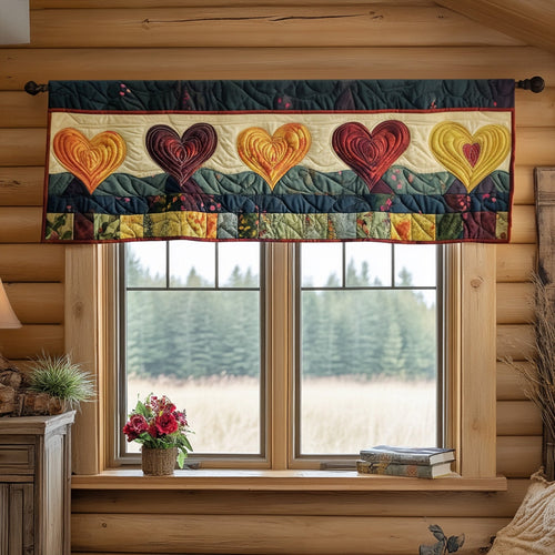 Rustic Heartbeat Quilted Valance NCU0PT4161