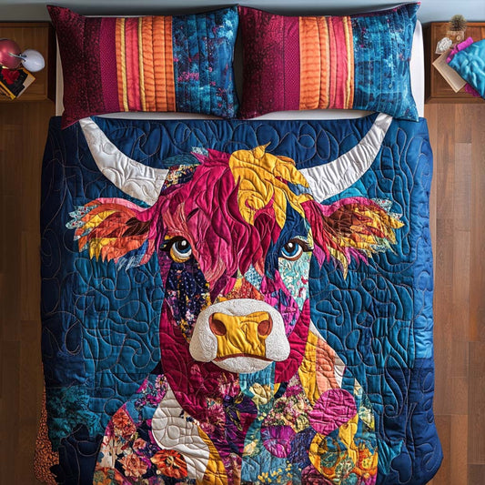 Rustic Highland Pride 3-Piece Quilted Bedding Set NCU0NT8299