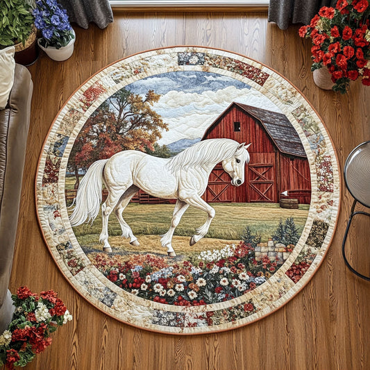 Rustic Hoofbeats Quilted Round Mat NCU0PT6619