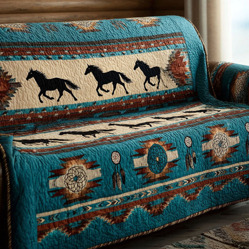 Rustic Horizon Quilted Sofa Cover NCU0NT11948