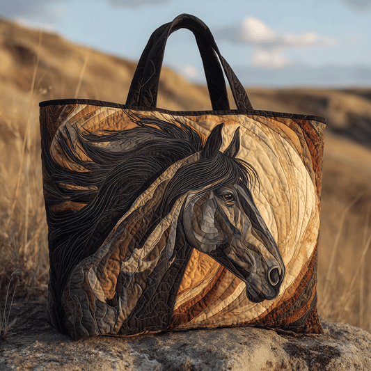 Rustic Horse Quilted Tote Bag NCU0TH2857