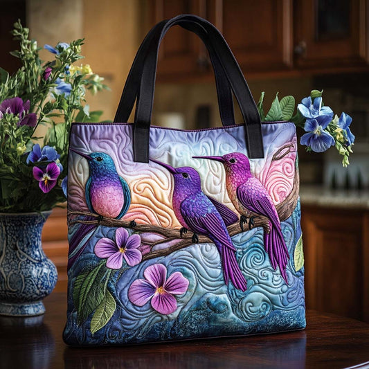 Rustic Hummer Bloom Quilted Tote Bag NCU0NT8486