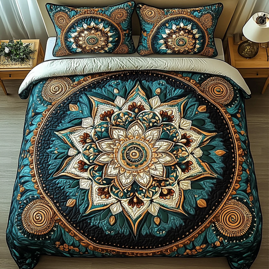 Rustic Infinity 3-Piece Quilted Bedding Set NCU0VL861