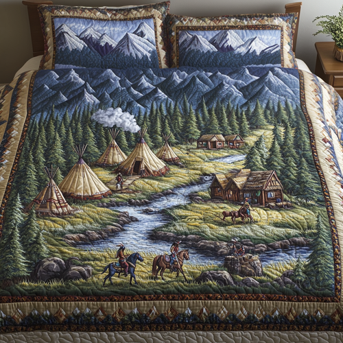 Rustic Journey 3-Piece Quilted Bedding Set NCU0VH5733