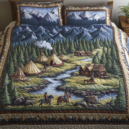 Rustic Journey 3-Piece Quilted Bedding Set NCU0VH5733