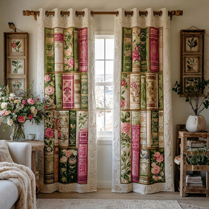 Rustic Library Quilted Curtains NCU0DV9385