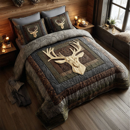Rustic Lodge 3-Piece Quilted Bedding Set NCU0DK11902
