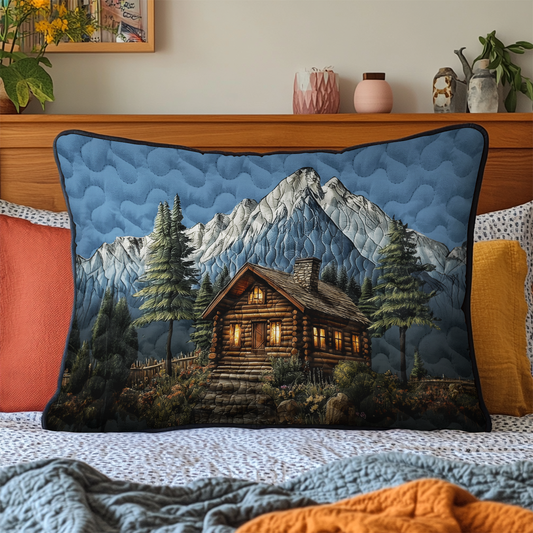Rustic Log Cabin Quilted Bedding Pillow Case NCU0DK3939
