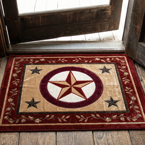 Rustic Lone Star Doormat NCU0XD2129