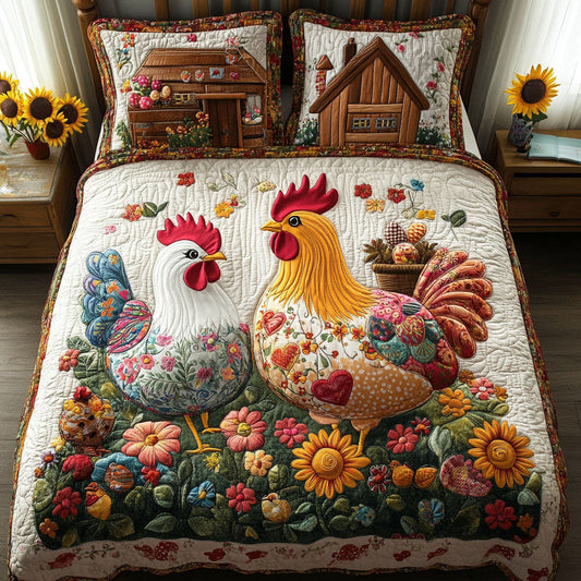 Rustic Love 3-Piece Quilted Bedding Set NCU0NT4005