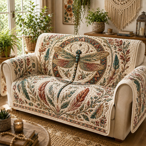 Rustic Mandala Flight Quilted Sofa Cover NCU0VL3820