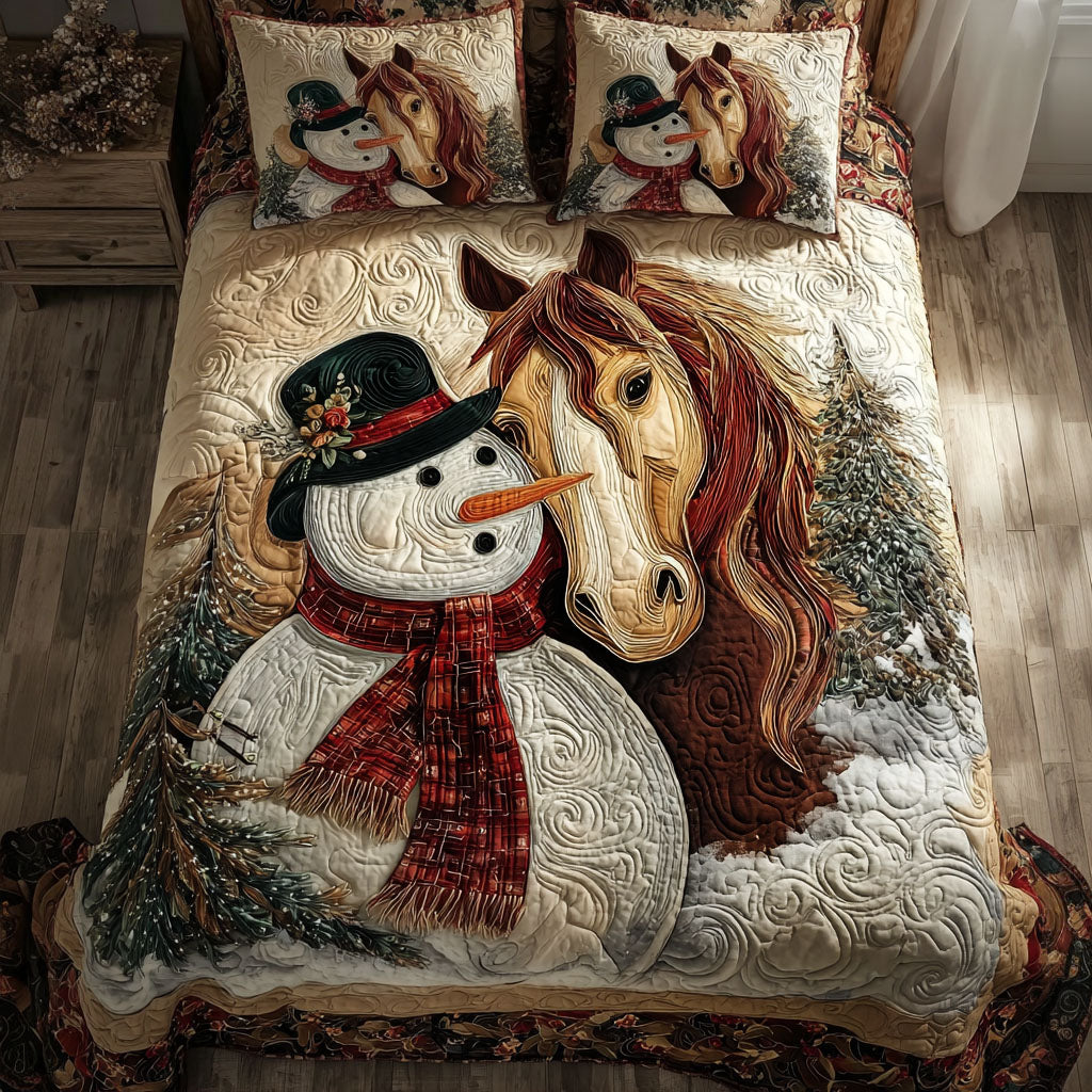 Rustic Mane 3-Piece Quilted Bedding Set NCU0PT10352