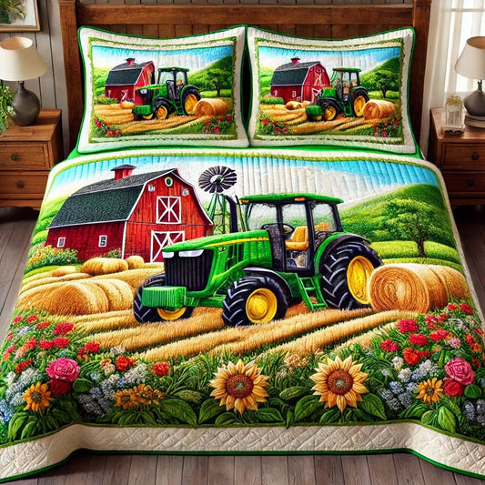 Rustic Meadow 3-Piece Quilted Bedding Set NCU0PT5656