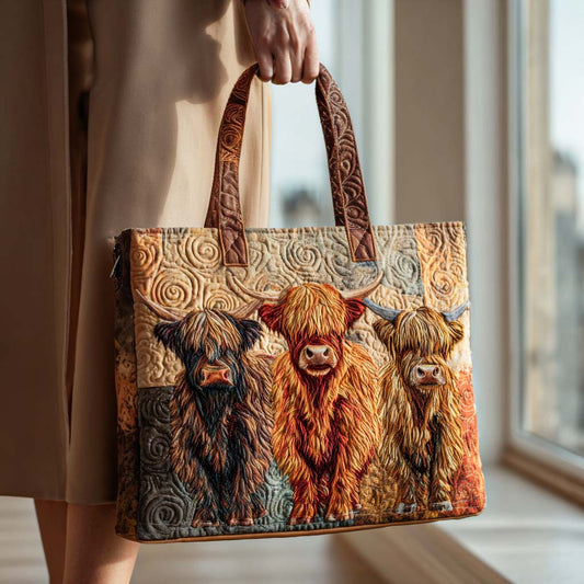 Rustic Moo Quilted Tote Bag NCU0NT9010