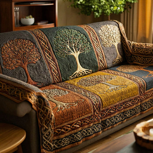 Rustic Nature Roots Quilted Sofa Cover NCU0NT12063