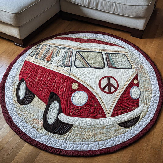 Rustic Nomad Ride Quilted Round Mat NCU0NT4195