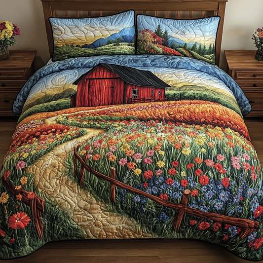 Rustic Path 3-Piece Quilted Bedding Set NCU0VH3810