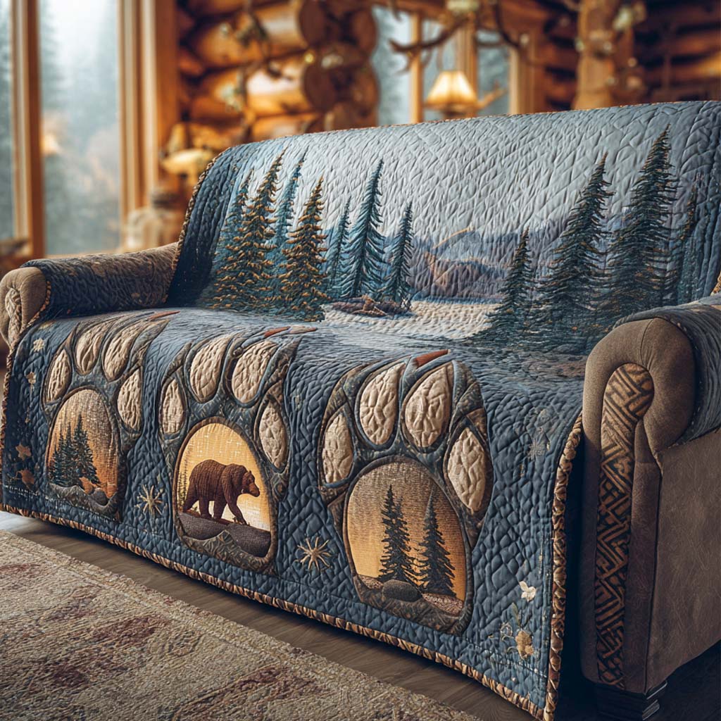 Rustic Path Quilted Sofa Cover NCU0XD1733