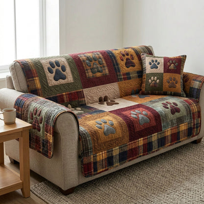 Rustic Paw Heritage Quilted Sofa Cover NCU0NT12423