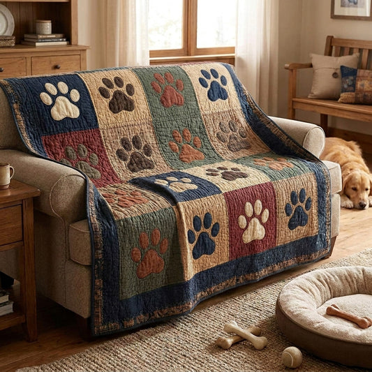 Rustic Paws Quilted Blanket NCU0TV1987