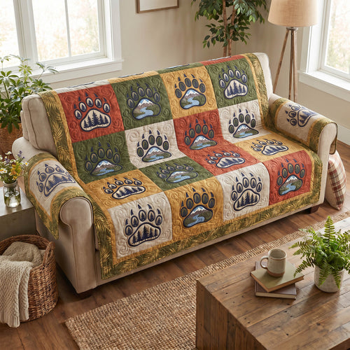 Rustic Paws Quilted Sofa Cover NCU0TD2797