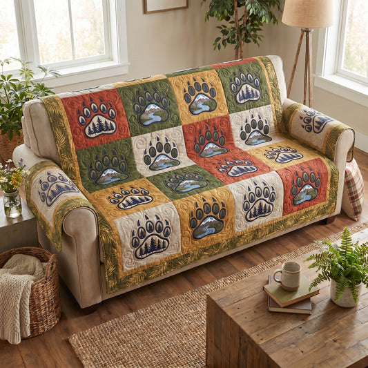 Rustic Paws Quilted Sofa Cover NCU0TD2797