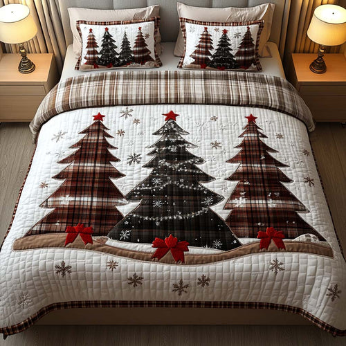 Rustic Pines 3-Piece Quilted Bedding Set NCU0NT2428